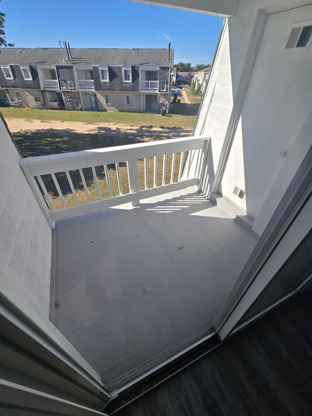 Private patio at Chateau Apartments